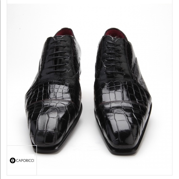 Caporicci 201 Genuine Alligator Shoes Black - Picture 3 of 4